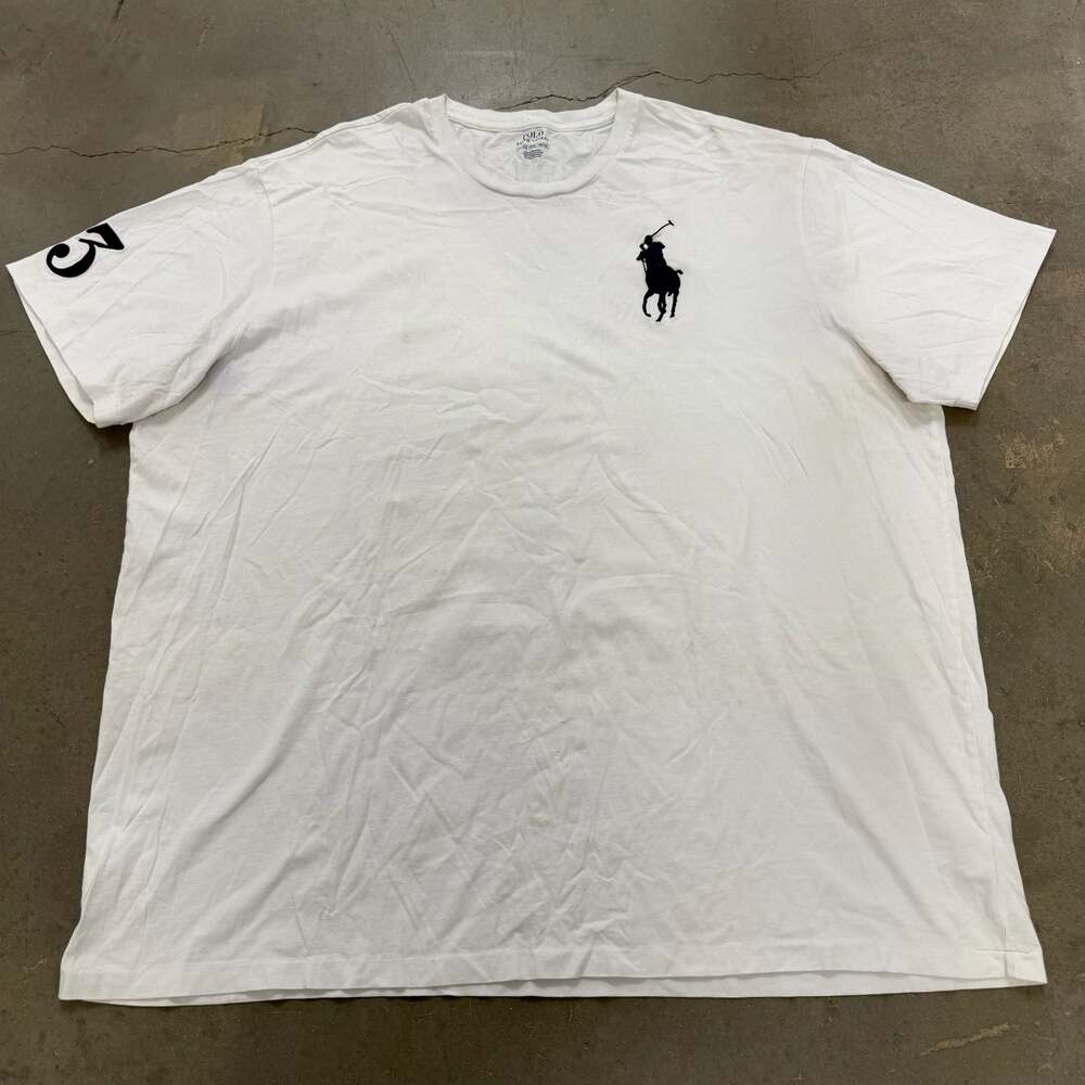 Polo Ralph Lauren Big Pony White Crew Neck T-Shirt Size 3LT